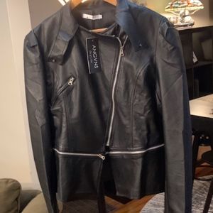 Vegan Leather Moto Jacket